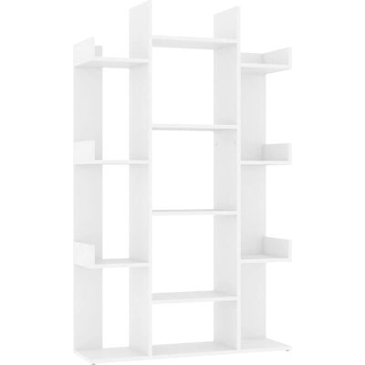vidaXL Weißes Bücherregal - 86x25,5x140 cm Stauraum für Wohnzimmer vidaXL Weißes Bücherregal - 86x25,5x140 cm Stauraum für Wohnzimmer
