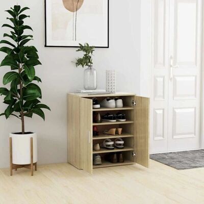 vidaXL Sonoma Eichen Schuhschrank 60x35x70 cm - Schuhaufbewahrung vidaXL Sonoma Eichen Schuhschrank 60x35x70 cm - Schuhaufbewahrung