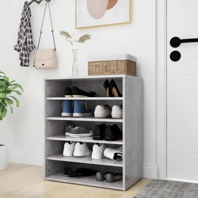 vidaXL Schuhschrank Beton Grau - Schuhaufbewahrungsregal vidaXL Schuhschrank Beton Grau - Schuhaufbewahrungsregal