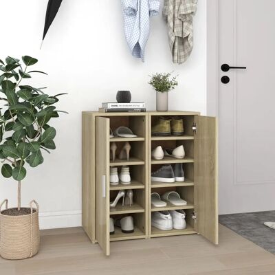 vidaXL 1/2x Skoskab Egetræ Sonoma - Opbevaringshylde vidaXL 1/2x Skoskab Egetræ Sonoma - Opbevaringshylde