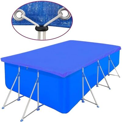 vidaXL Couverture de piscine 2 pcs. PE Rectangulaire Bleue - Couverture de piscine - Publicité vidaXL Couverture de piscine 2 pcs. PE Rectangulaire Bleue - Couverture de piscine - Publicité