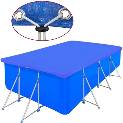 Ensemble de couvertures de piscine vidaXL - Rectangulaire 2 pcs, Bleu - Sets de couverture de piscine Ensemble de couvertures de piscine vidaXL - Rectangulaire 2 pcs, Bleu - Sets de couverture de piscine