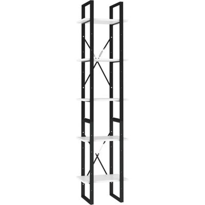 Bibliothèque à 5 niveaux vidaXL Blanc en bois engineered - Rangement pour livres - Publicité Bibliothèque à 5 niveaux vidaXL Blanc en bois engineered - Rangement pour livres - Publicité