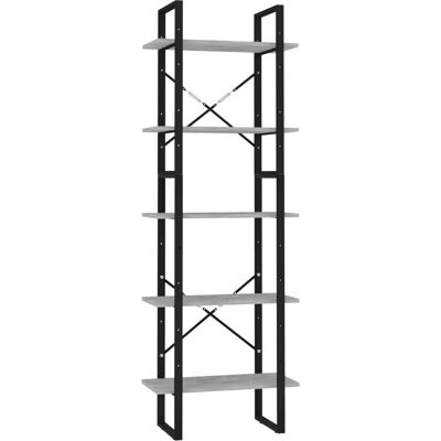 vidaXL 5-stöckiges Bücherregal Beton Grau - Bücherregal vidaXL 5-stöckiges Bücherregal Beton Grau - Bücherregal