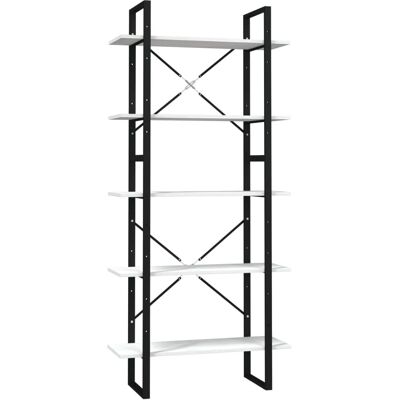 vidaXL Kiefernholz 5-stöckige Bücherregal Weiß - Bücherregal vidaXL Kiefernholz 5-stöckige Bücherregal Weiß - Bücherregal
