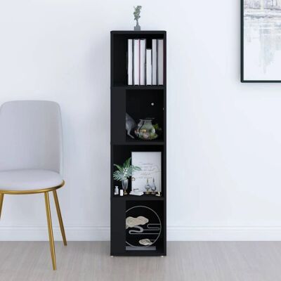vidaXL Schwarzes Eckregal 33x33x132 cm Holzwerkstoff vidaXL Schwarzes Eckregal 33x33x132 cm Holzwerkstoff