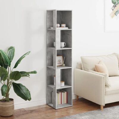 vidaXL Eckregal Artisan-Eiche Holzwerkstoff Betongrau 33x33x164,5cm vidaXL Eckregal Artisan-Eiche Holzwerkstoff Betongrau 33x33x164,5cm