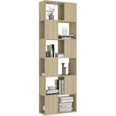 vidaXL Sonoma Eichen Bücherregal Raumteiler - Bücherregal & Sichtschutz vidaXL Sonoma Eichen Bücherregal Raumteiler - Bücherregal & Sichtschutz