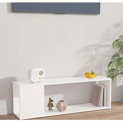 vidaXL Meuble TV en Bois Ingénierie Blanc - Meuble TV - Publicité vidaXL Meuble TV en Bois Ingénierie Blanc - Meuble TV - Publicité