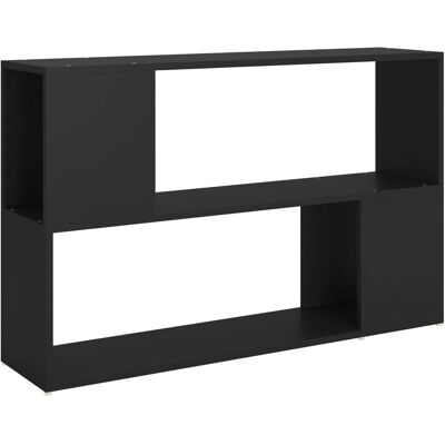 vidaXL Bücherregal - Moderner Schwarzer Engineered Wood Stauraum vidaXL Bücherregal - Moderner Schwarzer Engineered Wood Stauraum