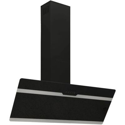 vidaXL Hotte de Cuisine - 90cm Acier et Verre Trempé Noire vidaXL Hotte de Cuisine - 90cm Acier et Verre Trempé Noire