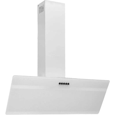vidaXL Afzuigkap - 90cm Wit - Tempered Glas & Staal vidaXL Afzuigkap - 90cm Wit - Tempered Glas & Staal