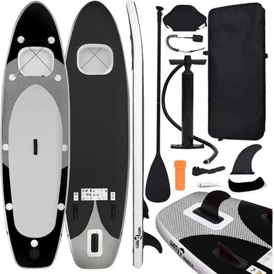 vidaXL Oppusteligt paddleboard sæt - 300x76x10 cm - Sort vidaXL Oppusteligt paddleboard sæt - 300x76x10 cm - Sort