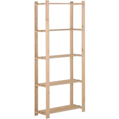 vidaXL Opslagrek 80x28.5x170 cm van massief dennenhout - Opbergrek vidaXL Opslagrek 80x28.5x170 cm van massief dennenhout - Opbergrek