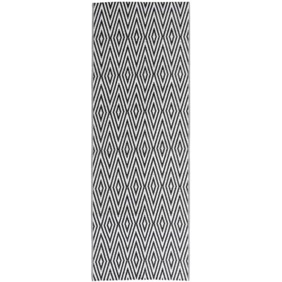 vidaXL Black and White Outdoor Carpet - 80x250 cm vidaXL Black and White Outdoor Carpet - 80x250 cm
