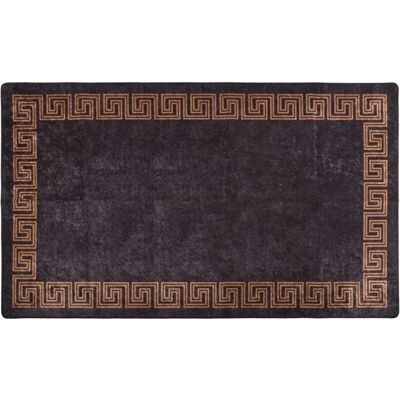 vidaXL Waschbarer Schwarz-Gold Teppich - 190x300 cm - Rutschfeste Teppichboden vidaXL Waschbarer Schwarz-Gold Teppich - 190x300 cm - Rutschfeste Teppichboden