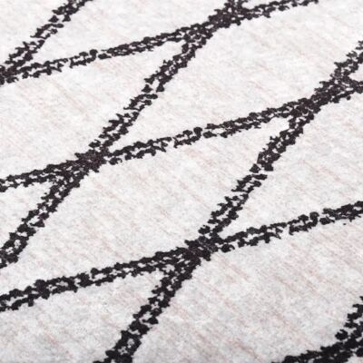 vidaXL Wasbare zwart-witte tapijt - Antislip mat 80x150 cm vidaXL Wasbare zwart-witte tapijt - Antislip mat 80x150 cm