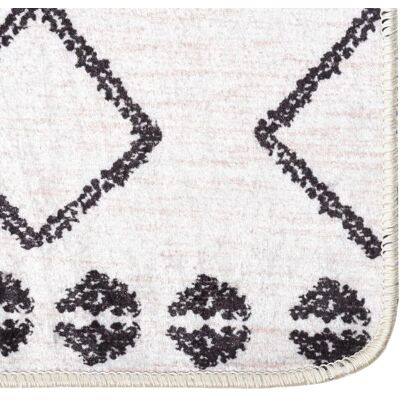 Alfombra lavable en negro y blanco antideslizante vidaXL - Alfombra de suelo Alfombra lavable en negro y blanco antideslizante vidaXL - Alfombra de suelo