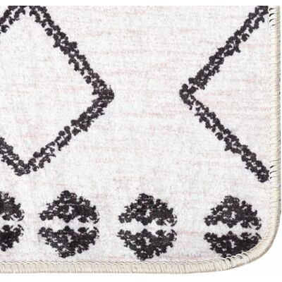 Alfombra lavable en blanco y negro vidaXL - Alfombra antideslizante - Decoración del hogar Alfombra lavable en blanco y negro vidaXL - Alfombra antideslizante - Decoración del hogar