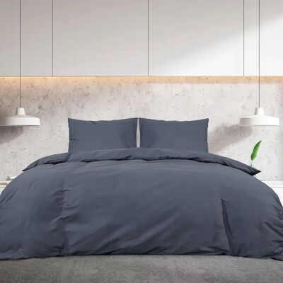 vidaXL Bettwäsche Anthrazit Leichtes Mikrofaser-Set - Bedding set vidaXL Bettwäsche Anthrazit Leichtes Mikrofaser-Set - Bedding set