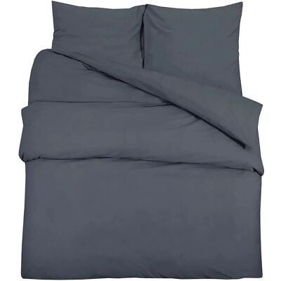 vidaXL Bettwäsche-Set Anthrazit 200x220 cm Leichtes Mikrofaser-Set - Bedding Set vidaXL Bettwäsche-Set Anthrazit 200x220 cm Leichtes Mikrofaser-Set - Bedding Set