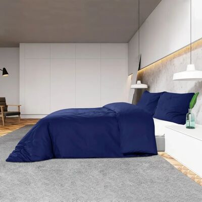 vidaXL Sengesæt Marineblå 200x200 cm Letvægts Mikrofiber - Bedding Set vidaXL Sengesæt Marineblå 200x200 cm Letvægts Mikrofiber - Bedding Set