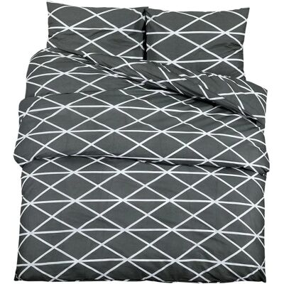 vidaXL Sengegarnitsæt Grå Bomuld - Bedding Set vidaXL Sengegarnitsæt Grå Bomuld - Bedding Set