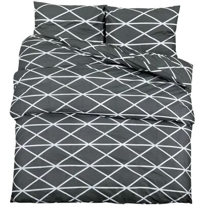 vidaXL Sengetøjssæt Grå 200x220 cm Bomuld vidaXL Sengetøjssæt Grå 200x220 cm Bomuld