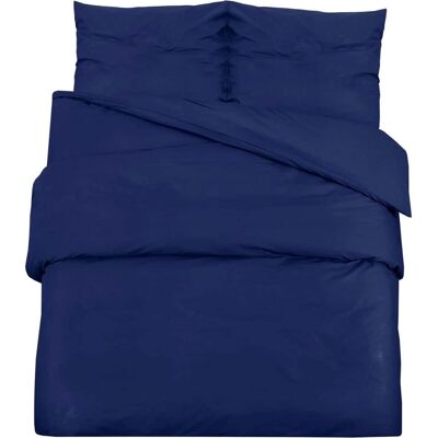 vidaXL Bettwäsche Set Marineblau 240x220cm + 60x70cm - Bettwäsche vidaXL Bettwäsche Set Marineblau 240x220cm + 60x70cm - Bettwäsche