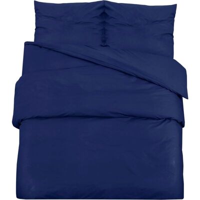 vidaXL Navy Blau Baumwoll Bettwäsche-Set vidaXL Navy Blau Baumwoll Bettwäsche-Set