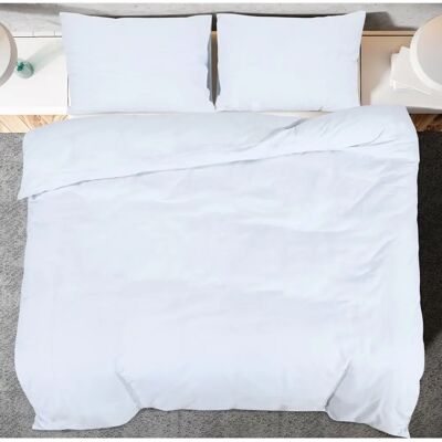 vidaXL Weiß Bettwäsche Set Baumwolle 200x220 + 80x80 cm vidaXL Weiß Bettwäsche Set Baumwolle 200x220 + 80x80 cm