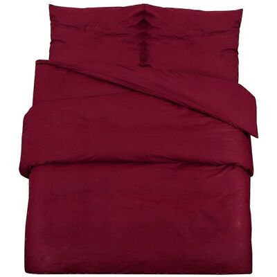 vidaXL Burgundy Rot 135x200cm Baumwollbettwäsche-Set vidaXL Burgundy Rot 135x200cm Baumwollbettwäsche-Set