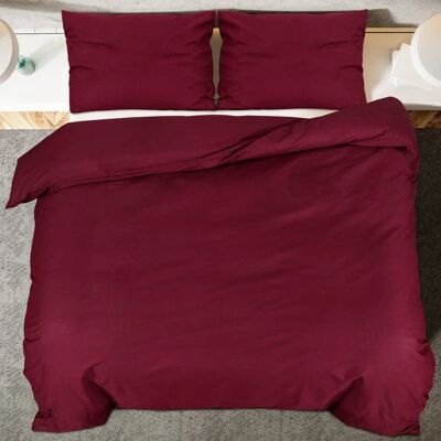 vidaXL Bettwäsche Set Burgund Rot 135x200 cm Baumwolle - Bettbezug vidaXL Bettwäsche Set Burgund Rot 135x200 cm Baumwolle - Bettbezug
