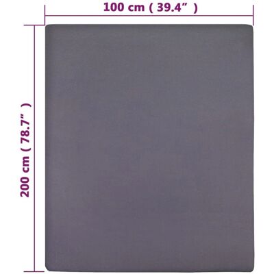 vidaXL Fitted Sheet Jersey Anthracite - Fitted Sheet vidaXL Fitted Sheet Jersey Anthracite - Fitted Sheet