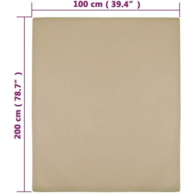 vidaXL 100x200 cm Jersey Pas do łóżka z bawełny vidaXL 100x200 cm Jersey Pas do łóżka z bawełny