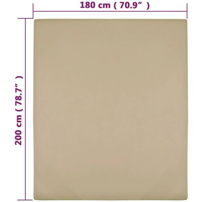 vidaXL 180x200 cm Jersey Spannbettlaken Baumwolle - Spannbettlaken vidaXL 180x200 cm Jersey Spannbettlaken Baumwolle - Spannbettlaken