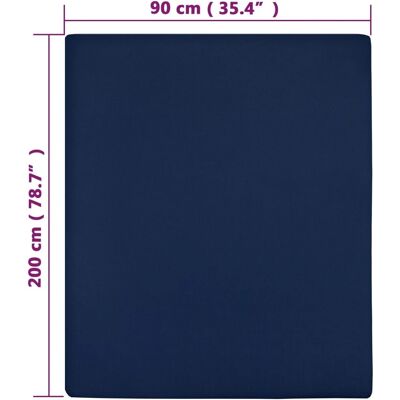 vidaXL 90x200 cm Jersey Spannbettlaken Baumwolle Bettwäsche - Spannbettlaken vidaXL 90x200 cm Jersey Spannbettlaken Baumwolle Bettwäsche - Spannbettlaken