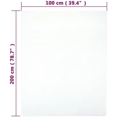 vidaXL Spannbetttuch 2 Stück Weiß 100x200 cm Baumwolle - Spannbetttuch vidaXL Spannbetttuch 2 Stück Weiß 100x200 cm Baumwolle - Spannbetttuch