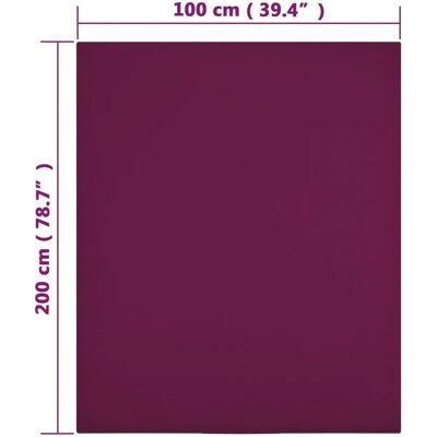 vidaXL Jersey Spannbetttuch Bordeaux - Bettlaken vidaXL Jersey Spannbetttuch Bordeaux - Bettlaken