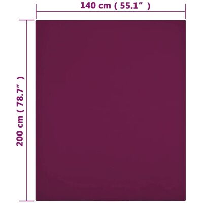 vidaXL Bordeaux 140x200cm Jersey Spannbettlaken - Spannbettlaken vidaXL Bordeaux 140x200cm Jersey Spannbettlaken - Spannbettlaken