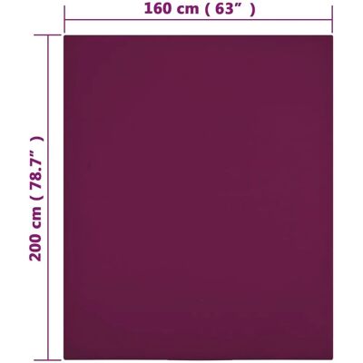 vidaXL 160x200 cm Jersey Spannbettlaken Baumwolle Bettwäsche - Spannbettlaken vidaXL 160x200 cm Jersey Spannbettlaken Baumwolle Bettwäsche - Spannbettlaken