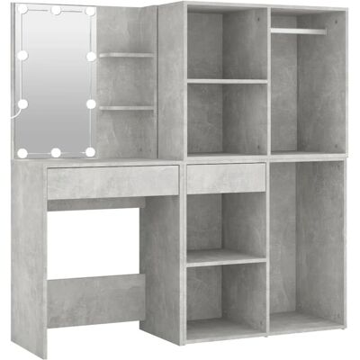 vidaXL LED Schminktisch mit 2 Schränken - Schminktisch vidaXL LED Schminktisch mit 2 Schränken - Schminktisch