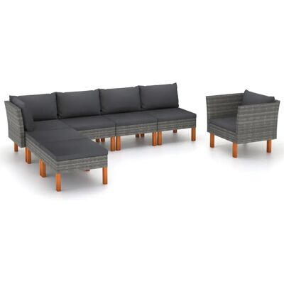 VidaXL Gartenset - Lounge-Set - Grau VidaXL Gartenset - Lounge-Set - Grau
