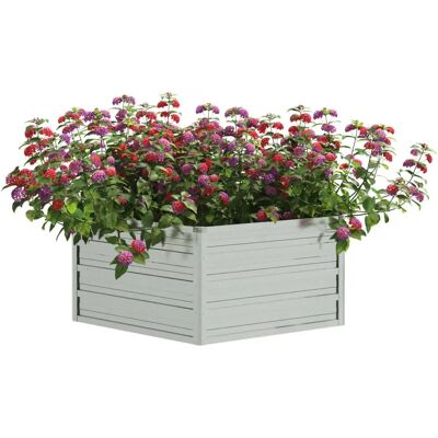 vidaXL Garten Hochbeet 129x45 cm Galvanisiertes Stahl Silber - Garten Hochbeet vidaXL Garten Hochbeet 129x45 cm Galvanisiertes Stahl Silber - Garten Hochbeet