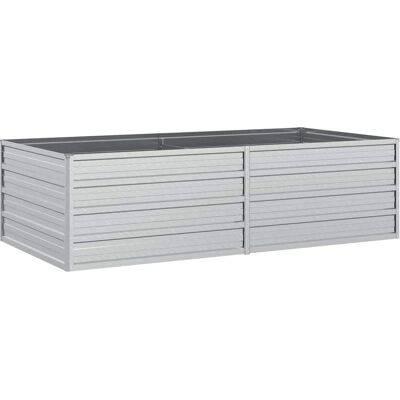 vidaXL Gartengehölz 160x80x45 cm Verzinkter Stahl Silber - Hochbeet vidaXL Gartengehölz 160x80x45 cm Verzinkter Stahl Silber - Hochbeet