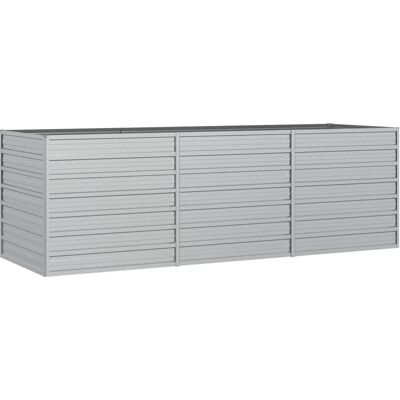 vidaXL Gartenhochbeet 240 cm Verzinkter Stahl Silber - Garten Hochbeet vidaXL Gartenhochbeet 240 cm Verzinkter Stahl Silber - Garten Hochbeet