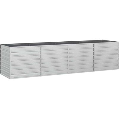 vidaXL Garten Hochbeet 320x80x77 cm Verzinkter Stahl Silber - Garten Hochbeet vidaXL Garten Hochbeet 320x80x77 cm Verzinkter Stahl Silber - Garten Hochbeet