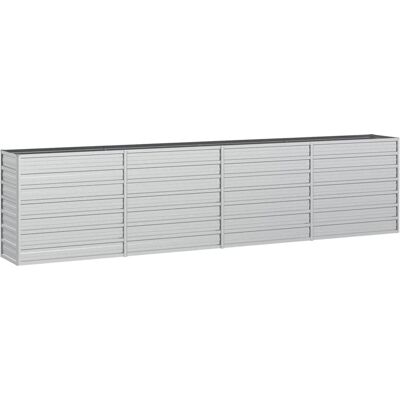 vidaXL Hochbeet 320x40x77 cm Verzinkter Stahl Silber - Hochbeet vidaXL Hochbeet 320x40x77 cm Verzinkter Stahl Silber - Hochbeet