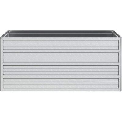 vidaXL Garten Hochbeet 100x40x45 cm Galvanisiertes Stahl Silber - Hochbeet Garten vidaXL Garten Hochbeet 100x40x45 cm Galvanisiertes Stahl Silber - Hochbeet Garten