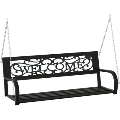 vidaXL - 632038 - Schwarz - 125 cm - Garten-Schaukelbank vidaXL - 632038 - Schwarz - 125 cm - Garten-Schaukelbank